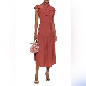 Zimmermann Terracotta Ruffle Maxi Dress